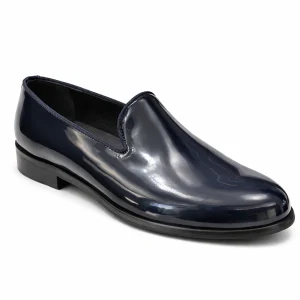 615 mocassino vernice blu