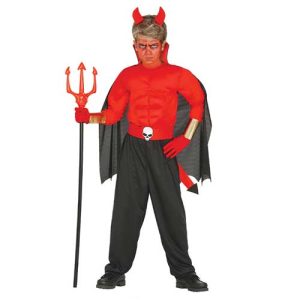 Costume Diavolo muscoloso bimbo 5/6 anni